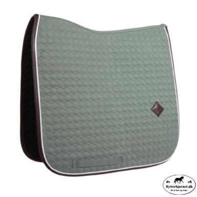 Kentucky dressurunderlag m. læderkant - Dusty green