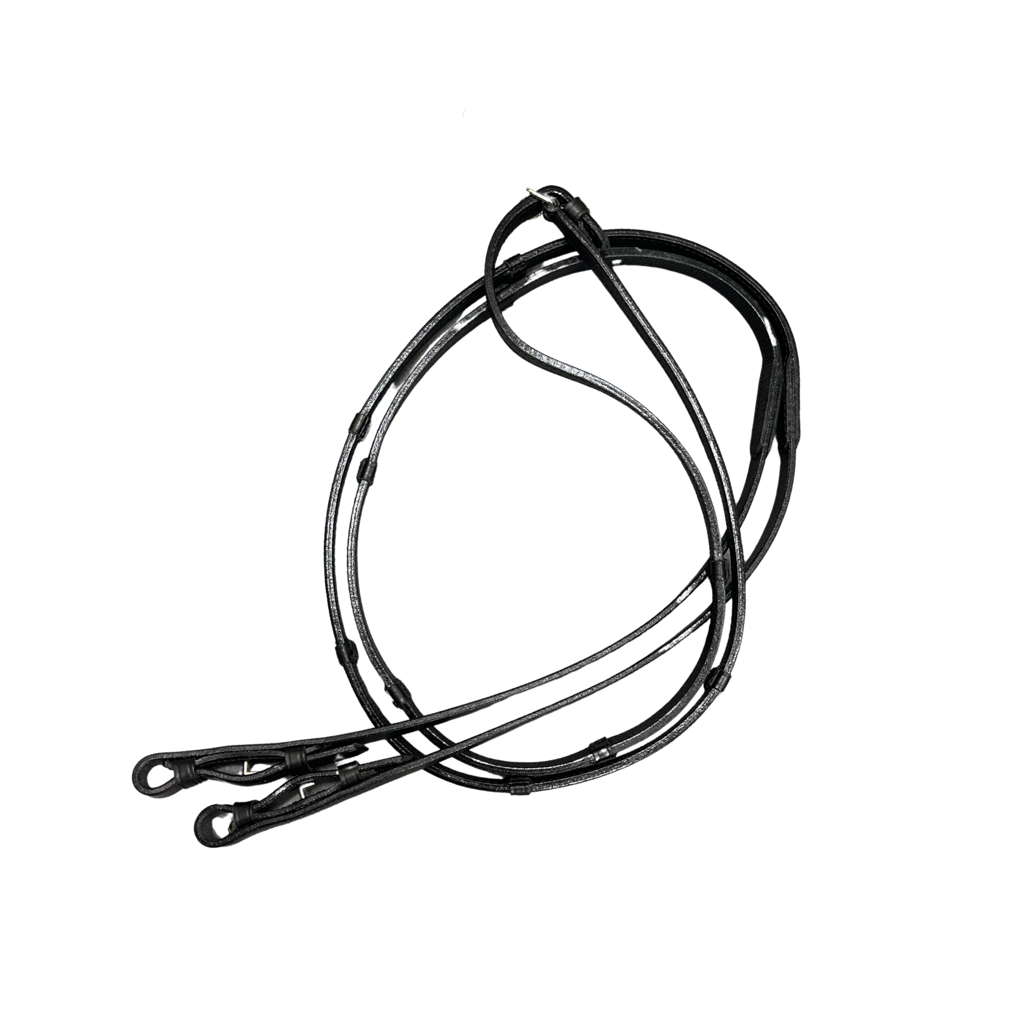 OS Comfort Grip 13mm Lædertøjle m. Stoppere - Sort