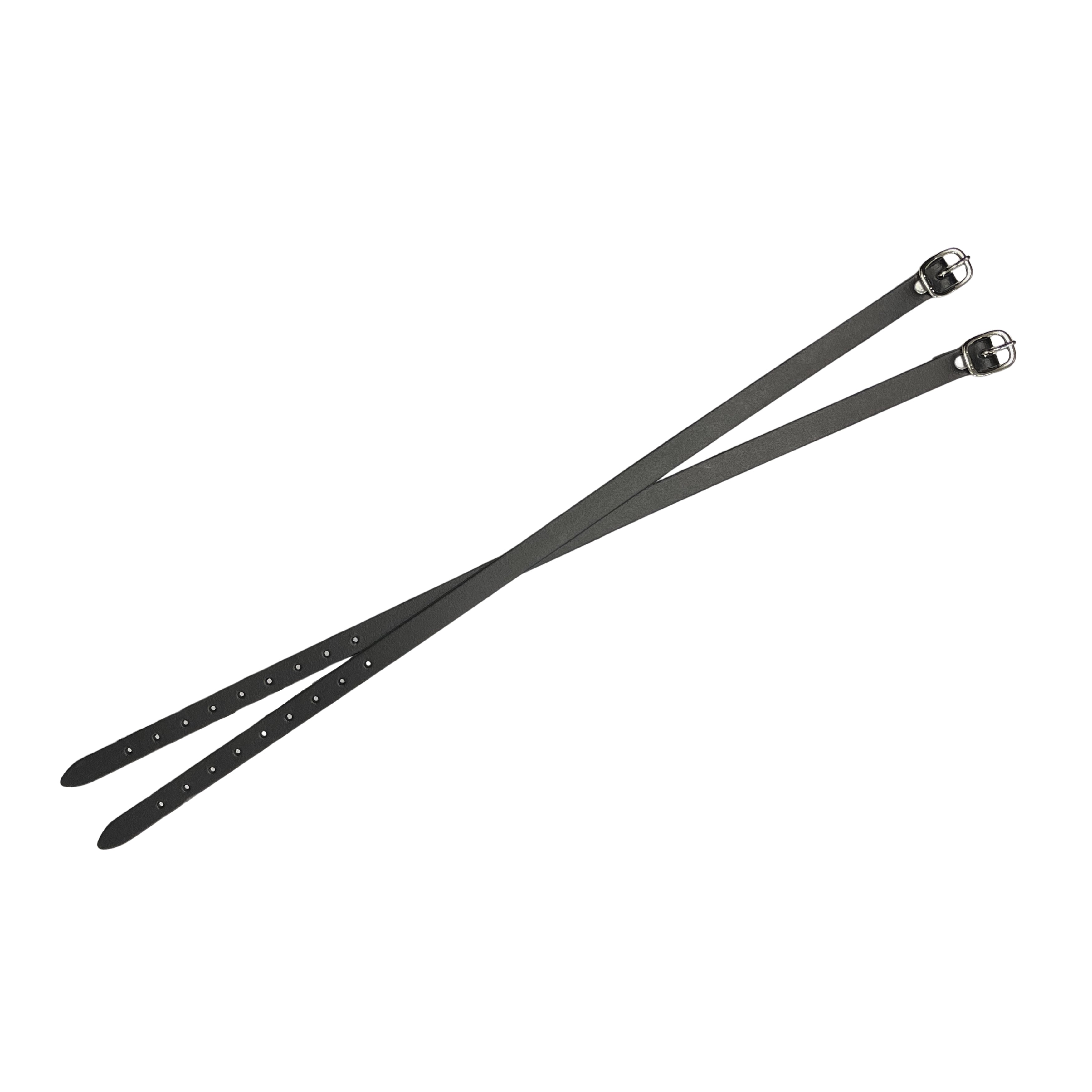 OS Læder Sporeremme med Stålspænde Ekstra Længde