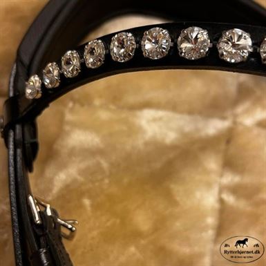 OS Warendorf Feel Good Kandar M. Comfort Næsebånd og Rivoli Swarovski Pandebånd - Sort