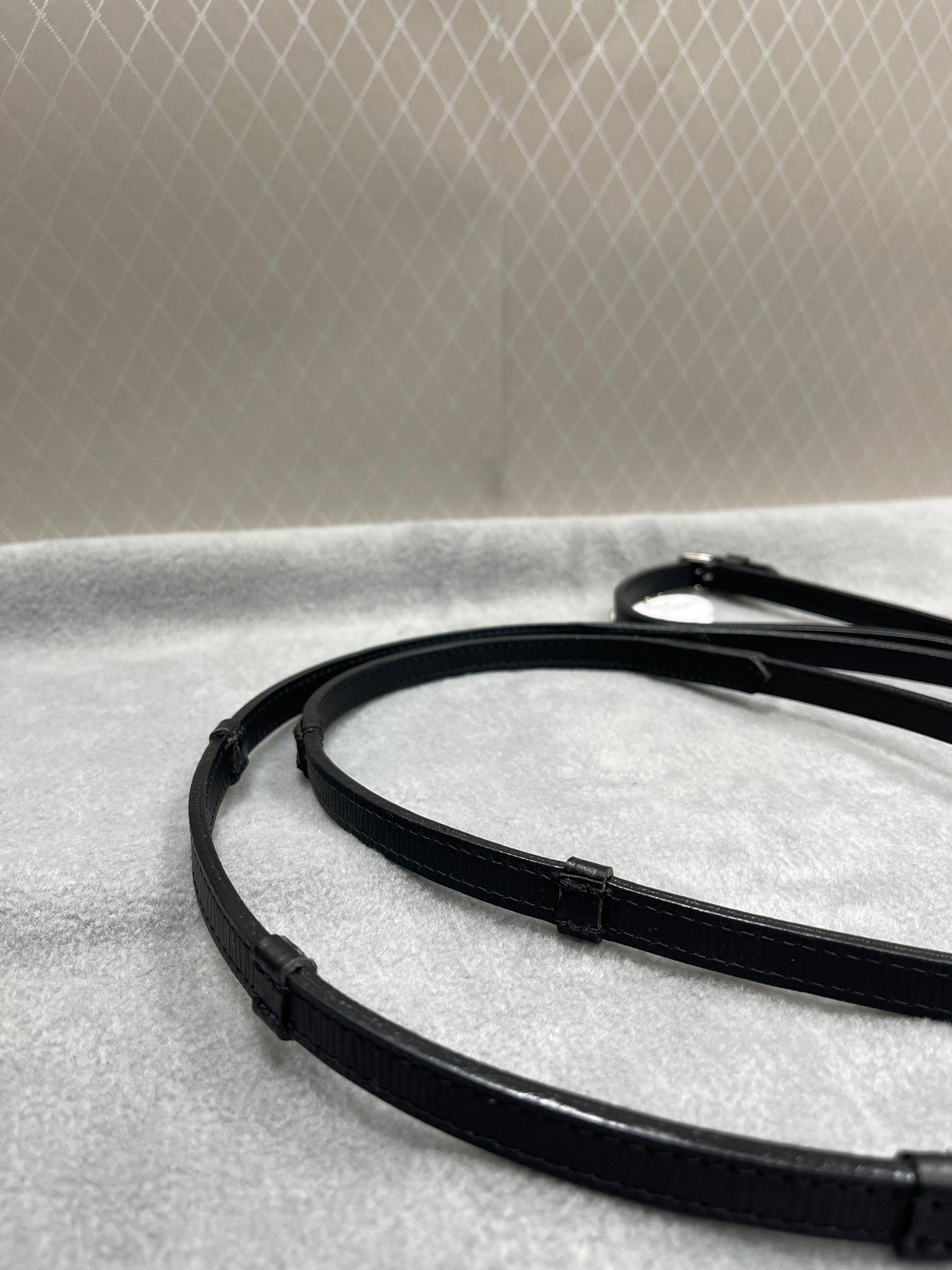 OS Comfort Grip 13mm Lædertøjle m. Stoppere - Sort