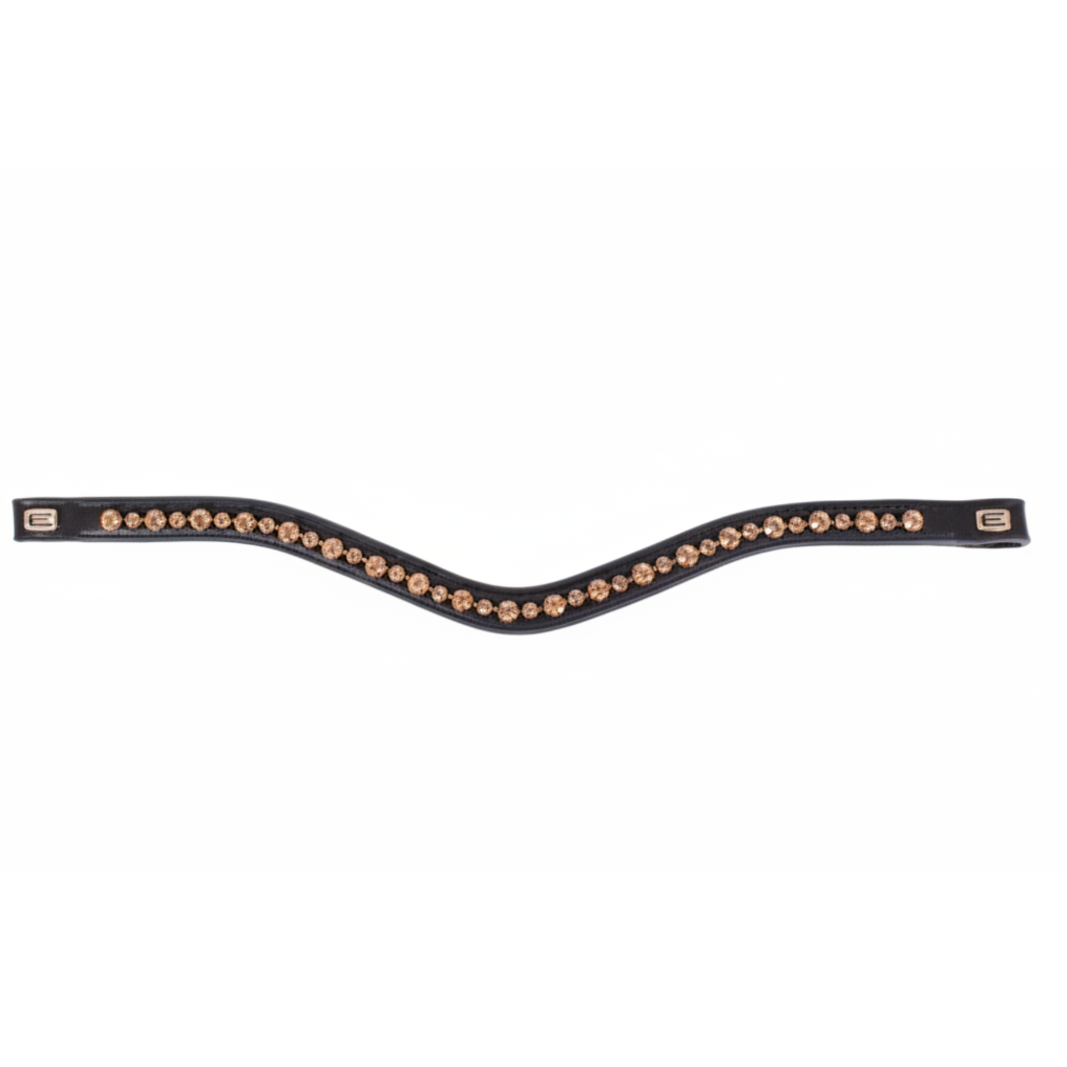 Equality Line Pandebånd Med Guldfarvet Sten - Sort/Messing