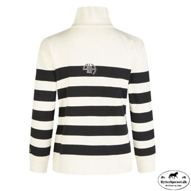 Pikeur Athleisure Stribet Sweater - Sort/Hvid