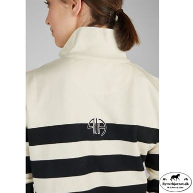 Pikeur Athleisure Stribet Sweater - Sort/Hvid