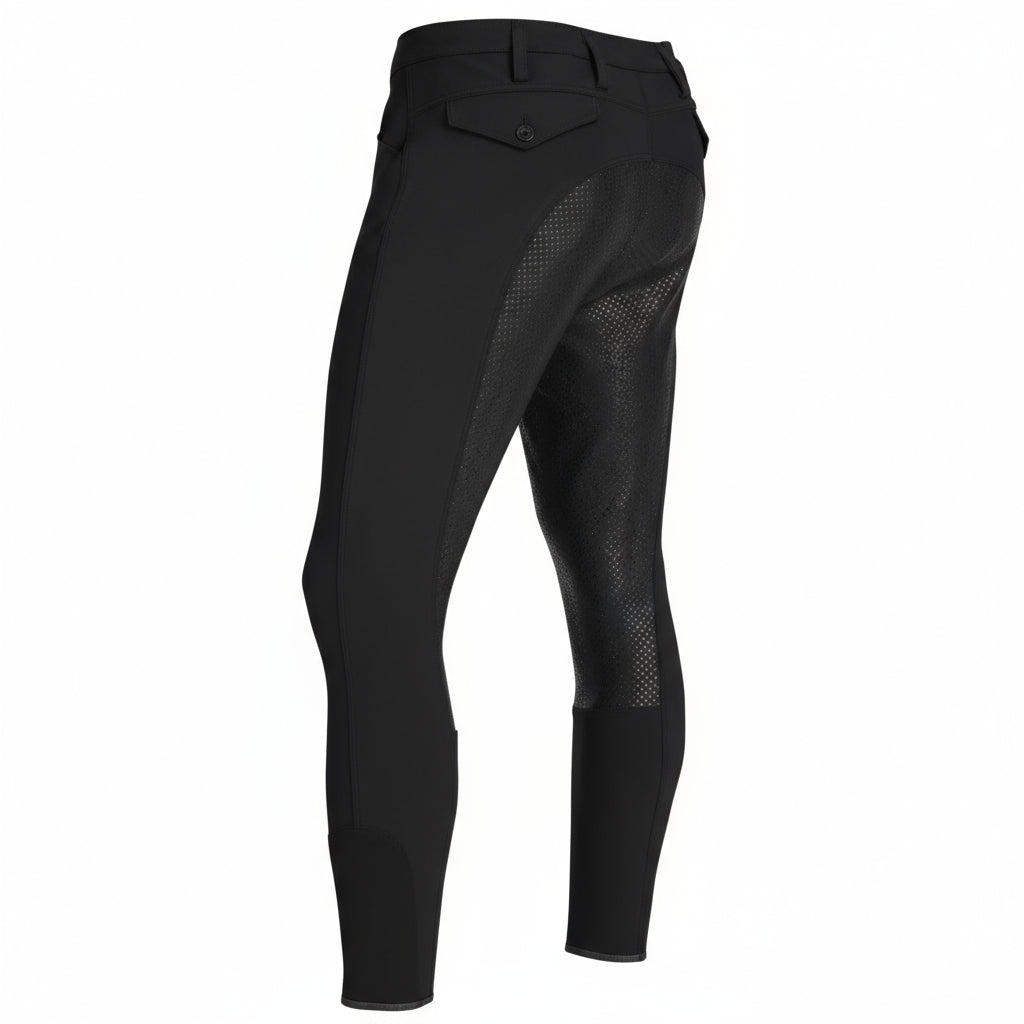 Pikeur Rossini Herre Ridebukser Softshell m. fuldgrip - sort