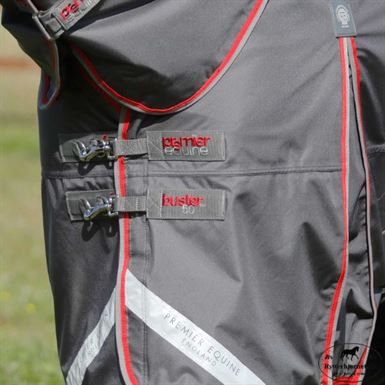 Premier Equine Buster 50 gram Dækken M. Snug Fit Hals - Grå