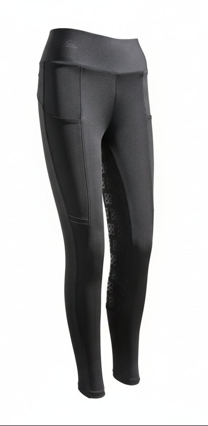 RC Ride Tights med Fuldgrip Til Børn - Sort