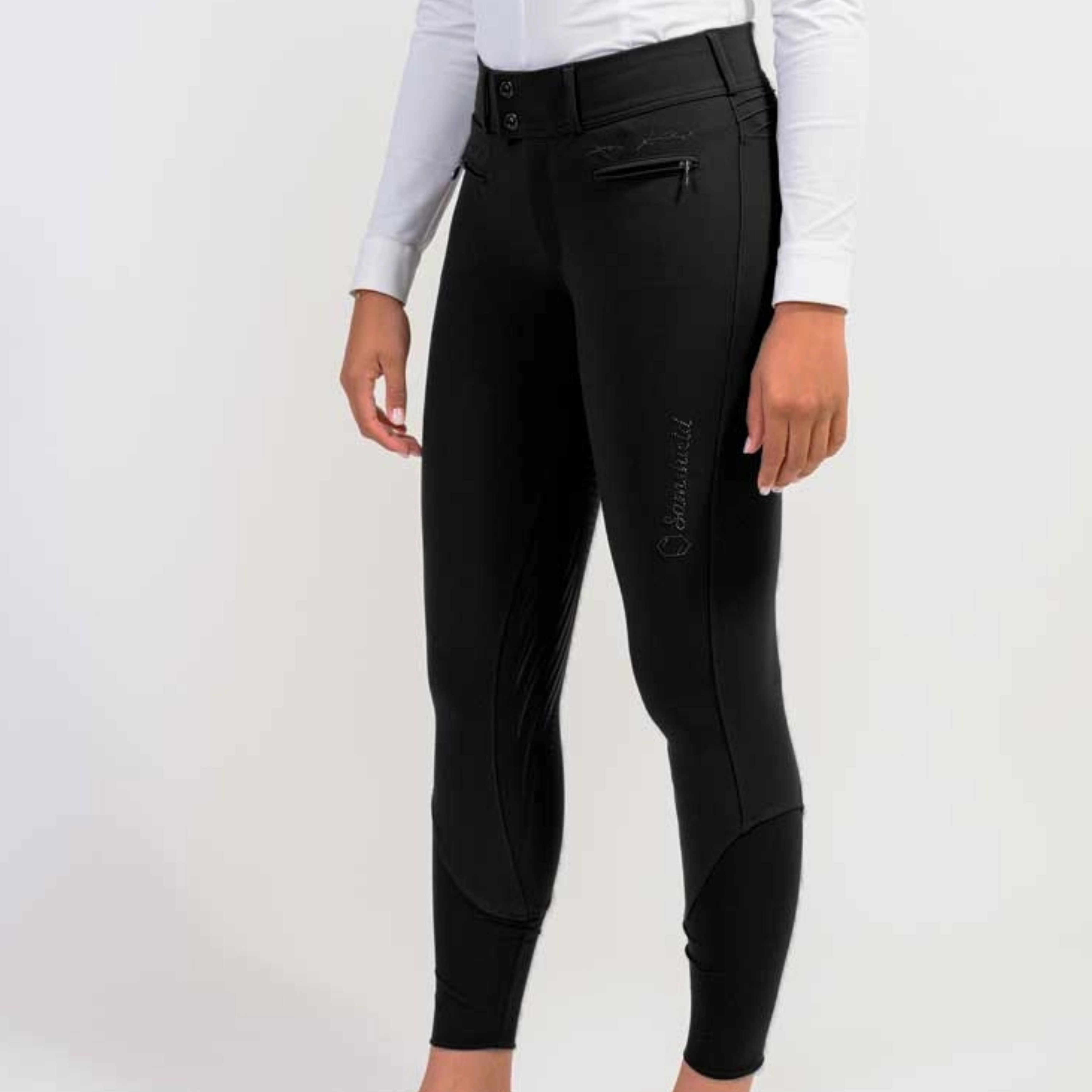 Samshield Clara Crystal Leaf Ridebukser M. Fuldgrip - Sort