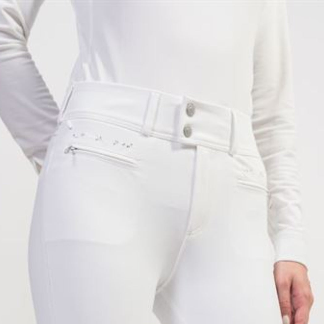 Samshield Clara Crystal Leaf Ridebukser M. Fuldgrip - Hvid