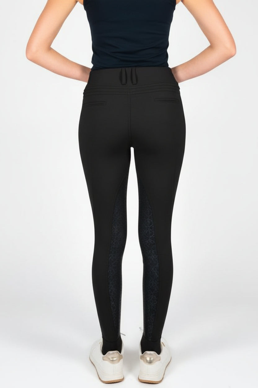 Samshield Clara Ridebuks M.Fuldgrip & Høj Talje - Sort