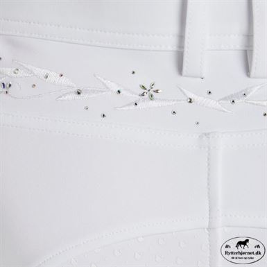 Samshield Jully Flower Jewellery Ridebukser m.Fuldgrip - Hvid