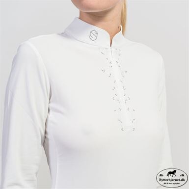 Samshield Loise Crystal Leaf Langærmet Stævneshirt - Hvid