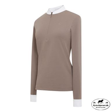 Samshield Louisy Langærmet Stævneshirt - Taupe Jacquard