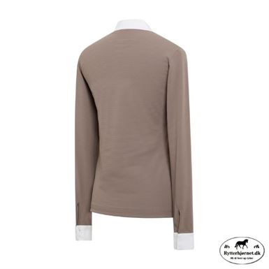 Samshield Louisy Langærmet Stævneshirt - Taupe Jacquard