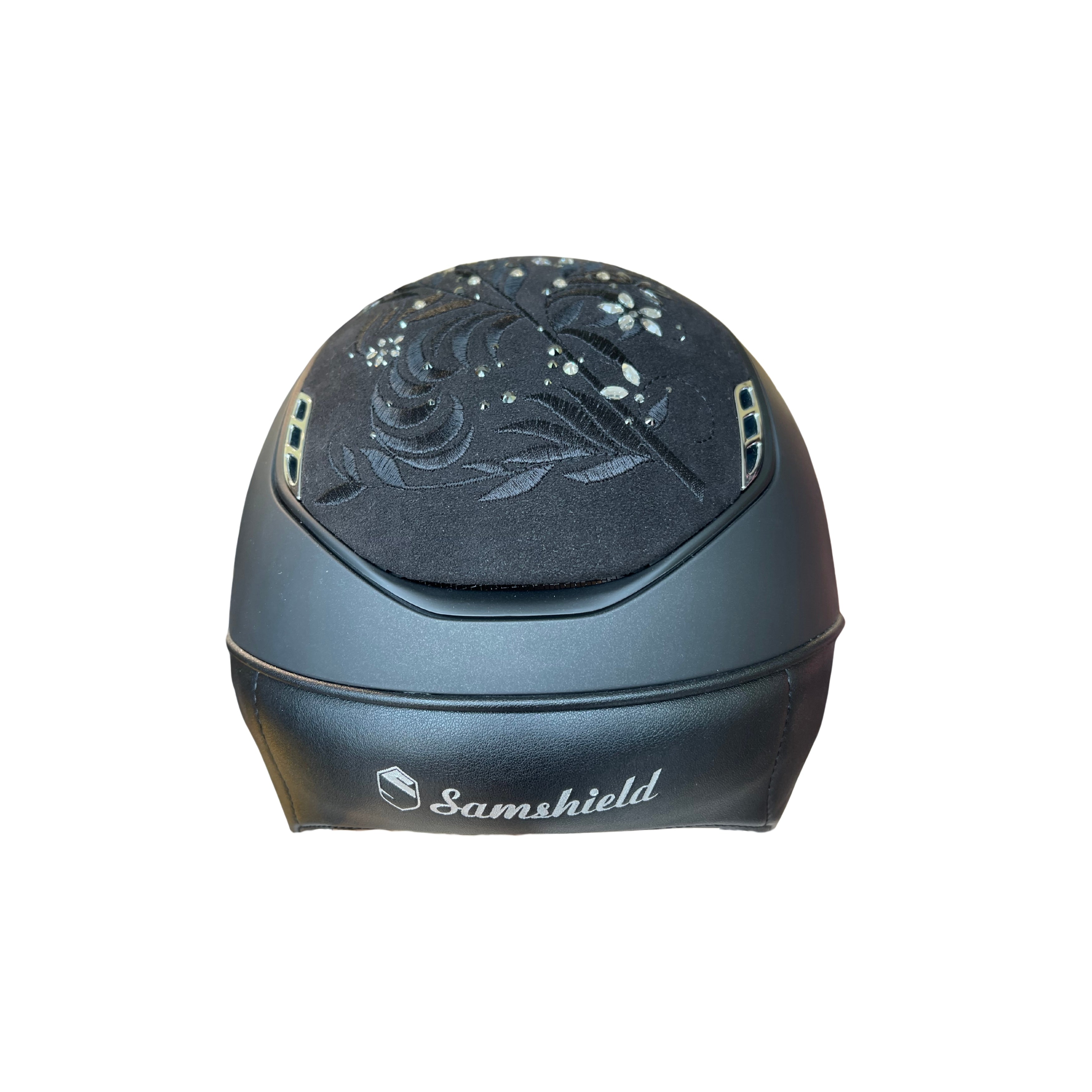 Samshield 2.0 Miss Shield Shadowmatt m. Flower Swarovski T+B & Crystal Fabric Blazon - Sort