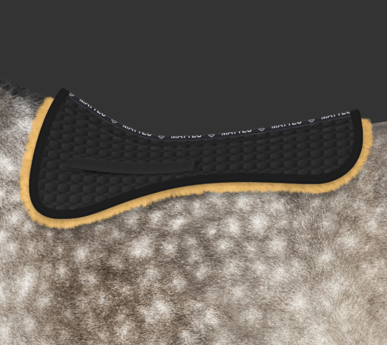 Mattes Lamme Pad Dressur Uden Kant - Sort/Natur