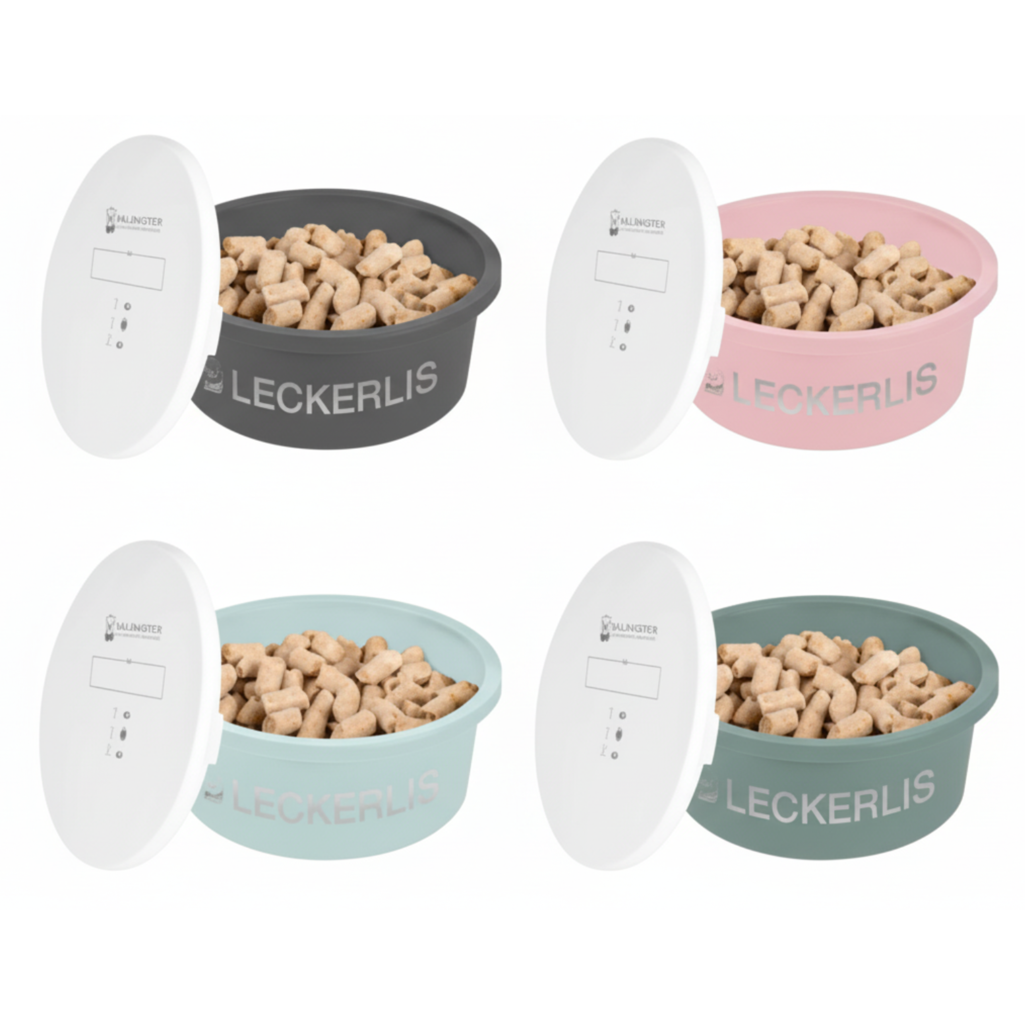 Waldhausen Snack bøtte 2 liter m. låg - Flere farver