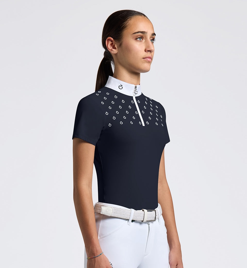 Cavalleria Toscana Logo Print Stævnebluse - Navy/Hvid