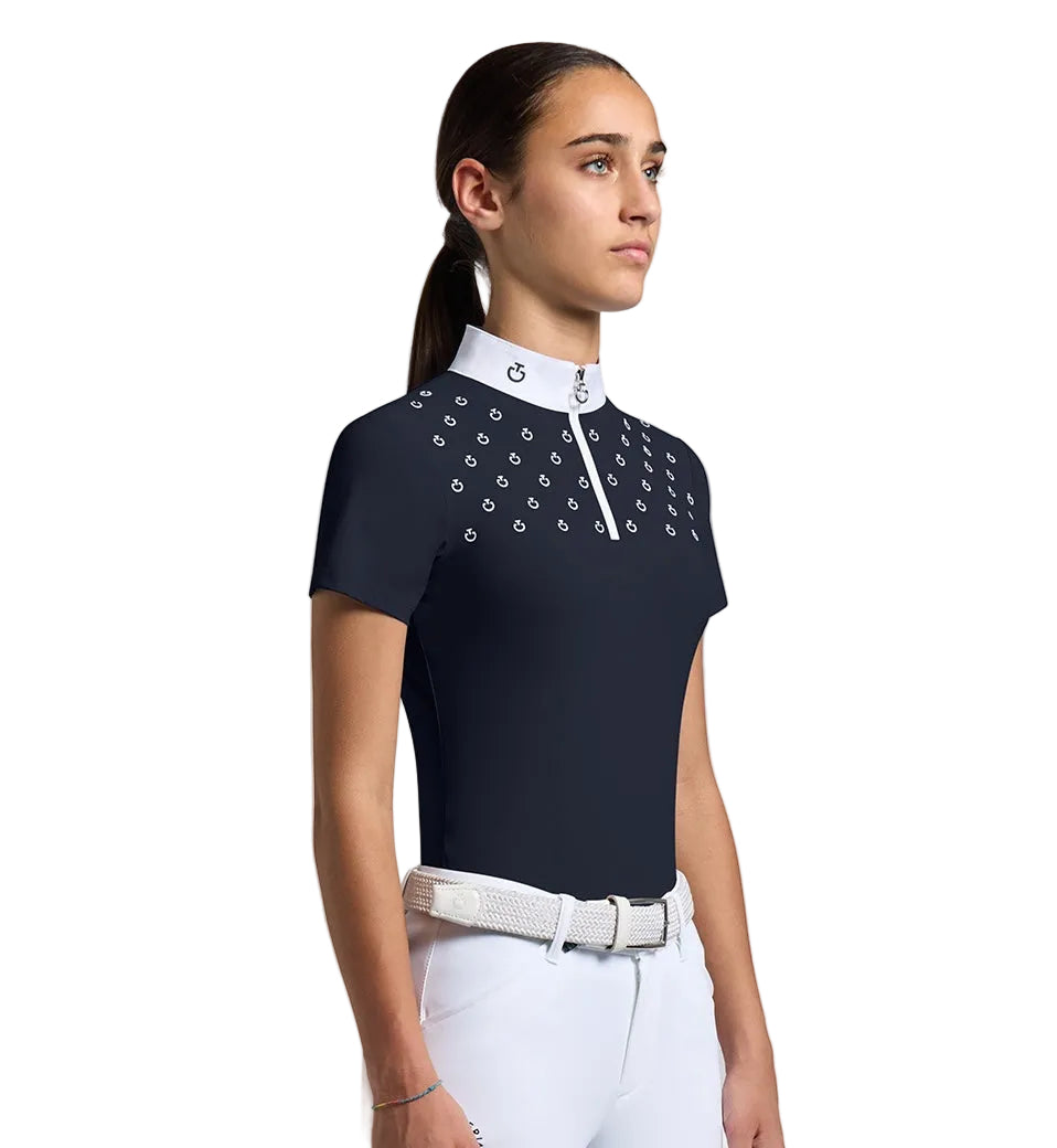 Cavalleria Toscana Logo Print Stævnebluse - Navy/Hvid