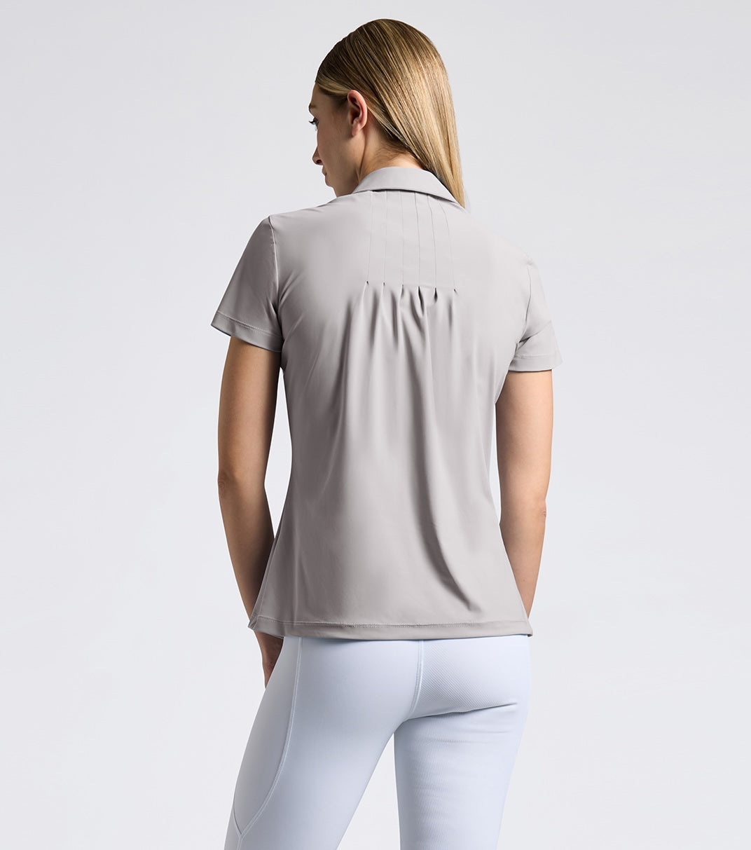 Cavalleria Toscana Jersey Pleated Polo T-Shirt - Light Grey