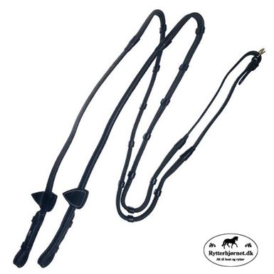 Dyon Working Gummitøjle m. Stoppere - Sort / Messing