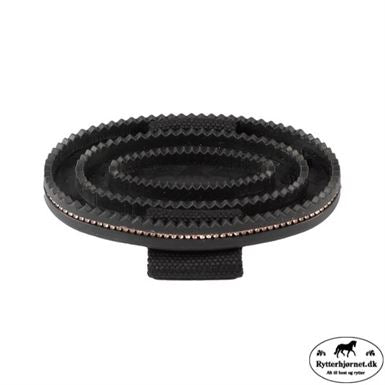 Horka Gummignubber med Sten - Sort/Rosegold