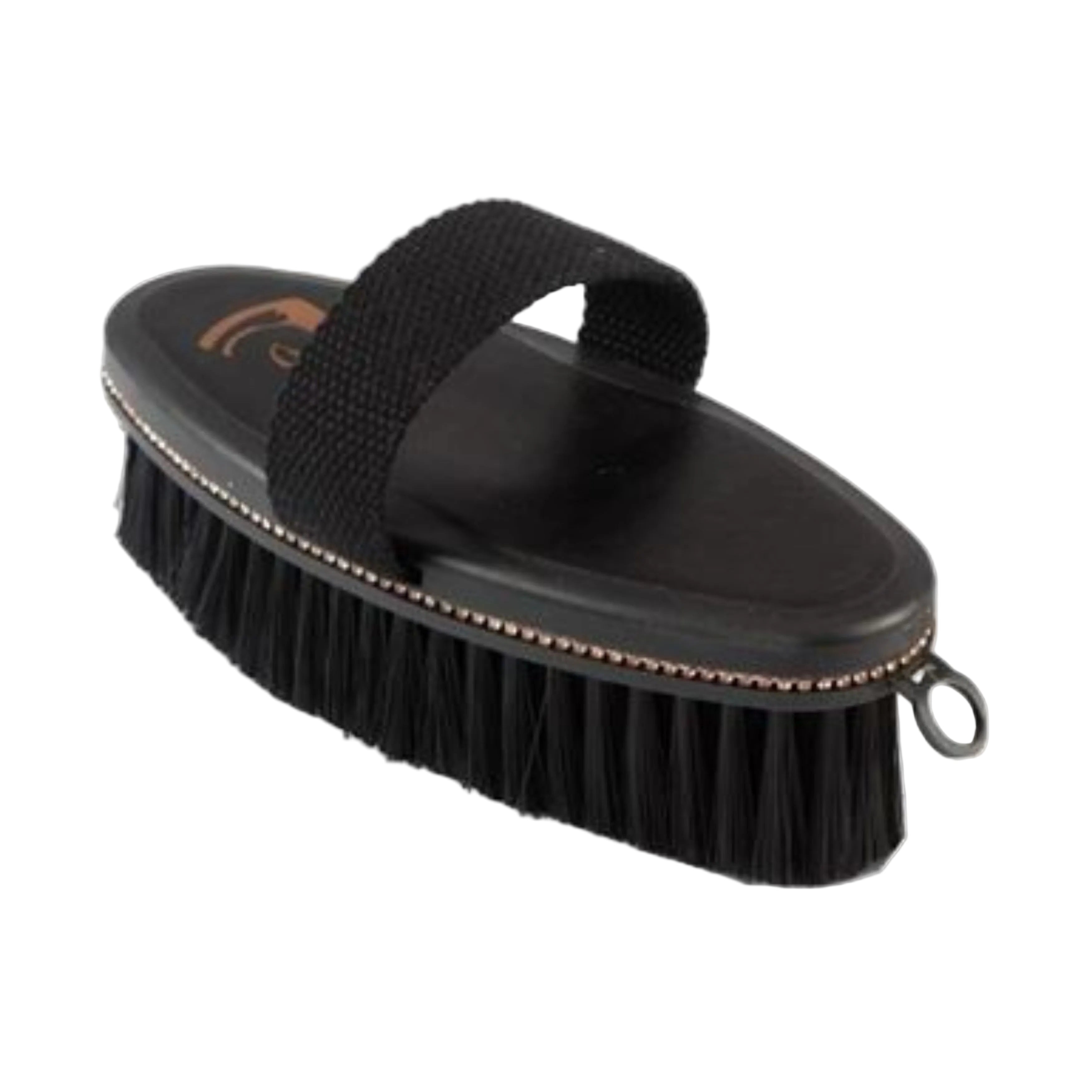 Horka Soft Børste Med Rem Og Sten - Sort/Rosegold