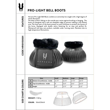 Horsena Pro-Light Klokker - Sort
