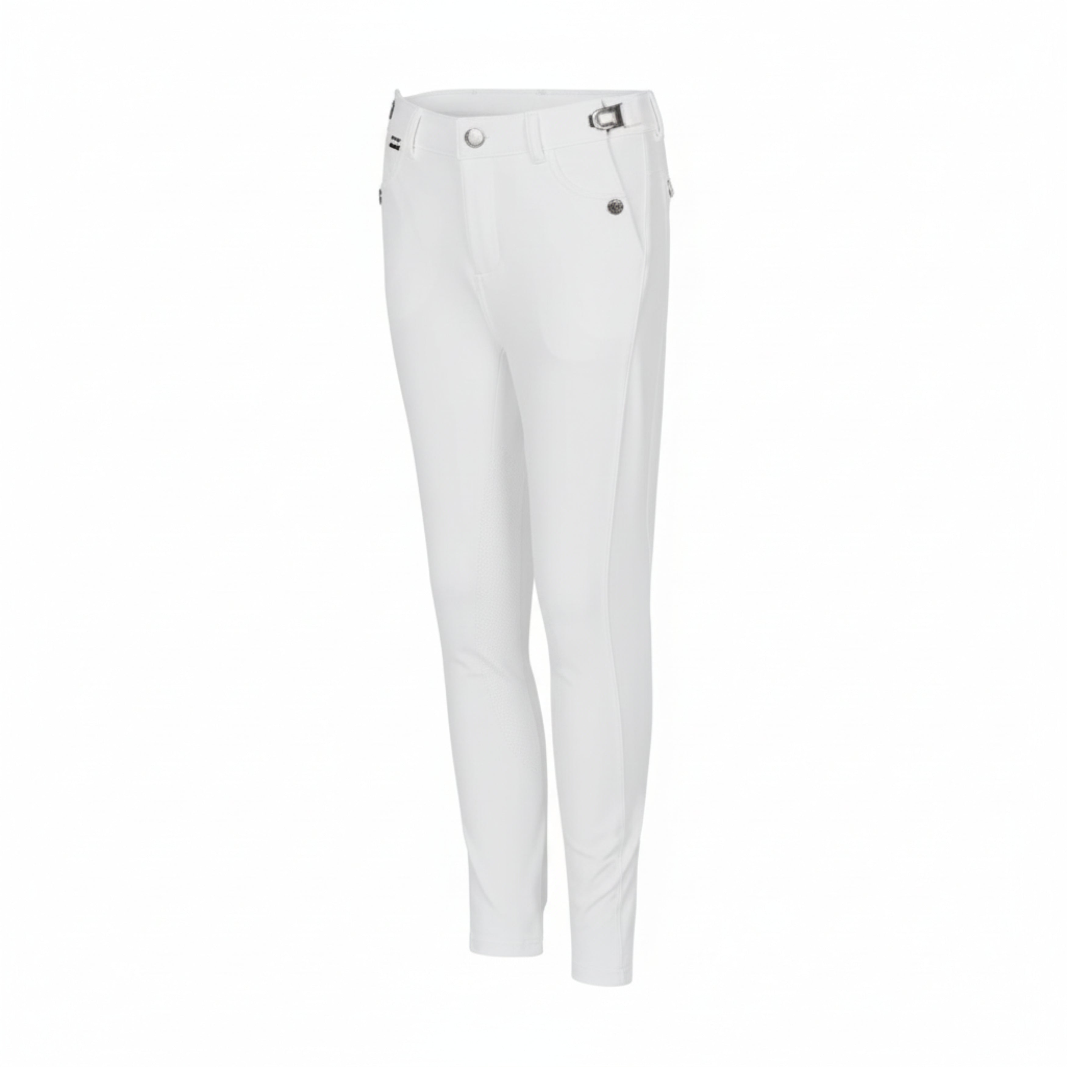 Kingsland Knox Ridebukser Til Drenge - Hvid