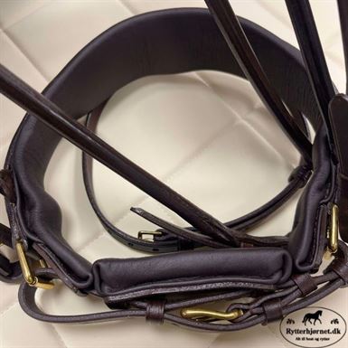 OS Bellevue Elegant Trense M. FG Nb. + Comfort Tøjle - Chocolate/Messing