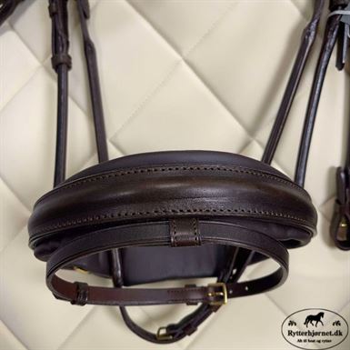 OS Bellevue Elegant Trense M. FG Nb. + Comfort Tøjle - Chocolate/Messing