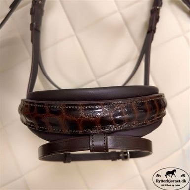 OS Elegant Trense m. FG Næsebånd Croco Lak. - Chocolate