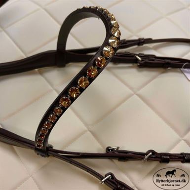 OS Elegant Trense m. FG Næsebånd Croco Lak. - Chocolate