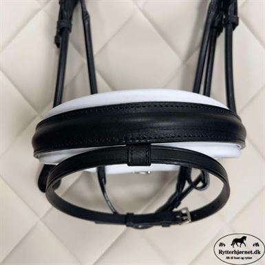 OS Bellevue Elegant Trense M. Feel Good Næsebånd + Comfort Tøjle - Sort/Hvid