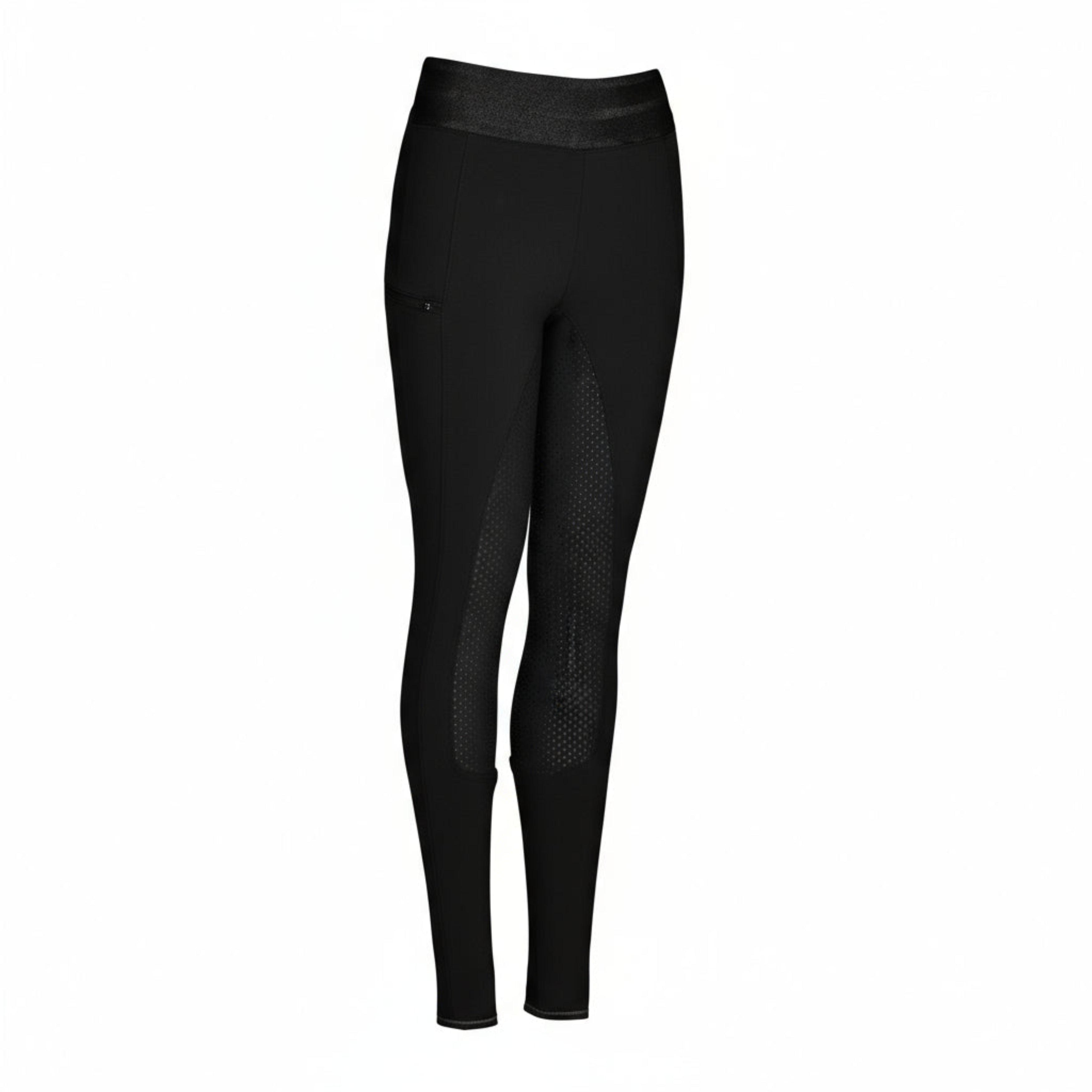 Pikeur Athleisure Ida Softshell Vinter-tights m. Fuldgrip til Børn - Sort