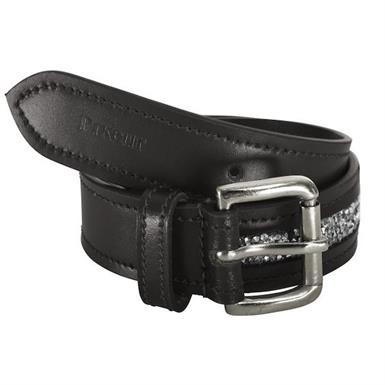 Pikeur Læderbælte m. Glitter til Børn - Sort