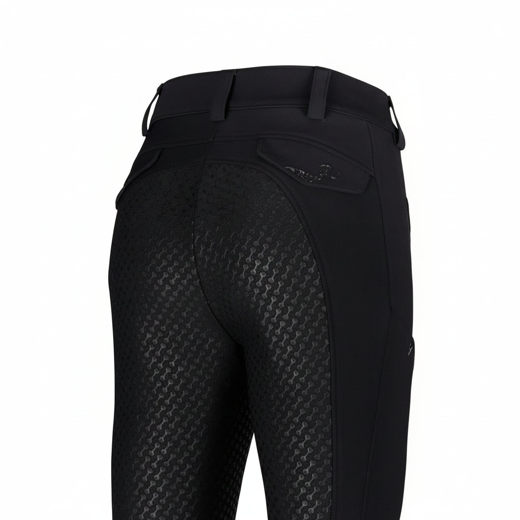 Pikeur Laure Ridebukser m. Fuldgrip - Sort