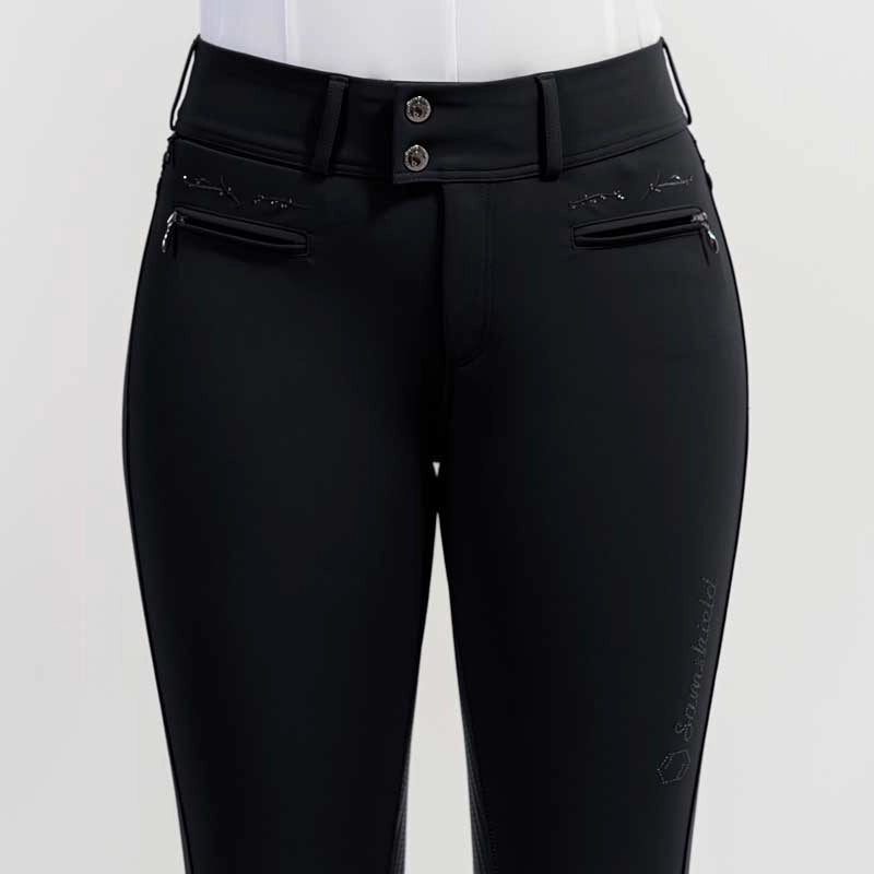 Samshield Clara Crystal Leaf Ridebukser M. Fuldgrip - Sort