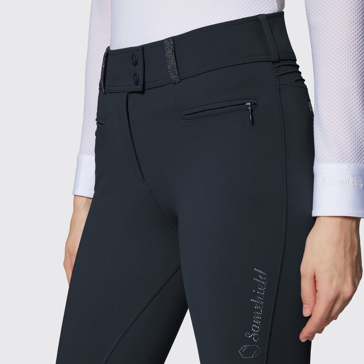 Samshield Clara Nova Ridebukser M. Fuldgrip - Navy