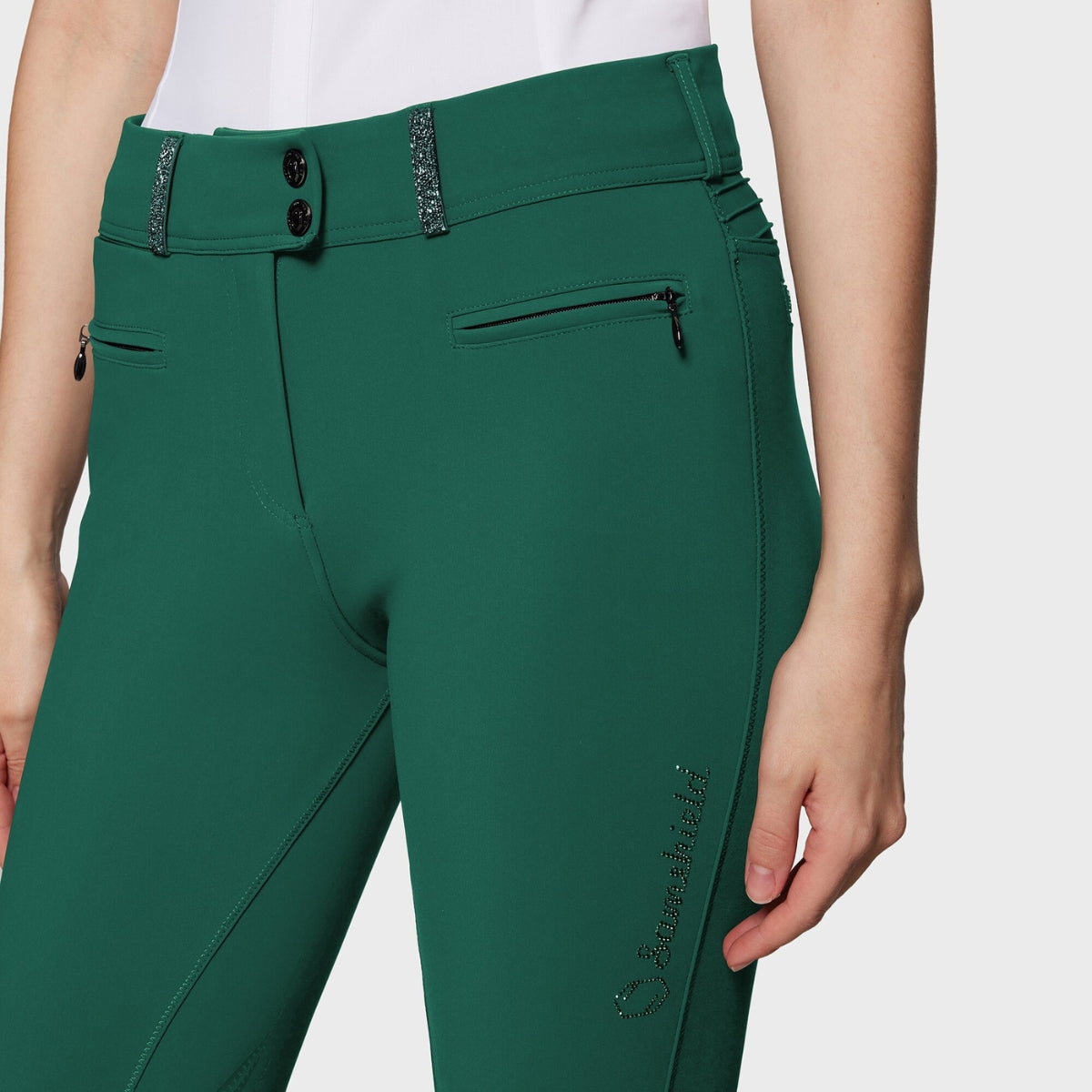 Samshield Clara Premium Ridebukser M. Fuldgrip - Shamrock