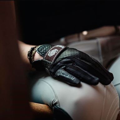 Samshield V-Skin Ridehandsker m. Swarovski - Sort