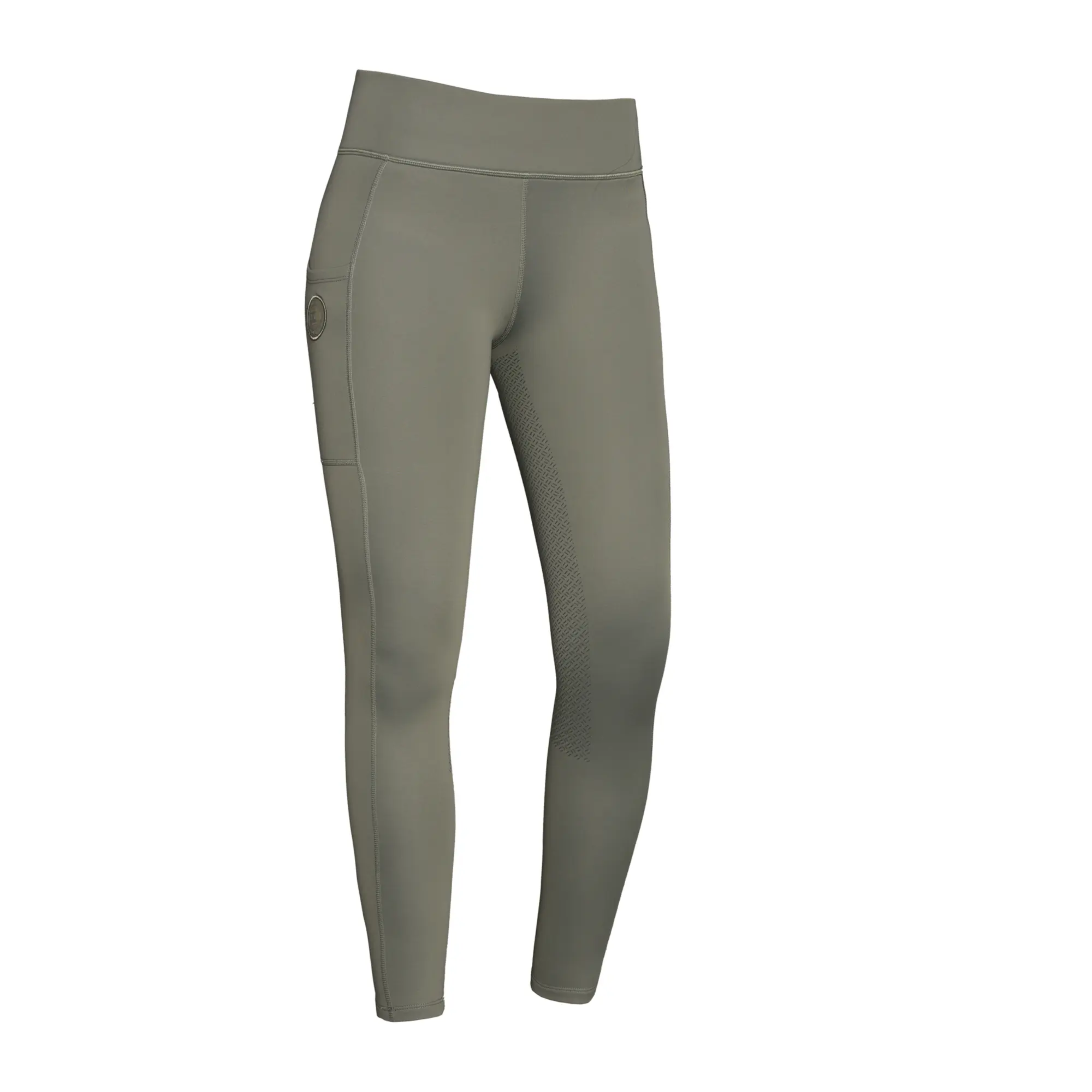 Kingsland Kacy Vinter Tights Til Børn M. Silikone Grip - Green Gunmetal