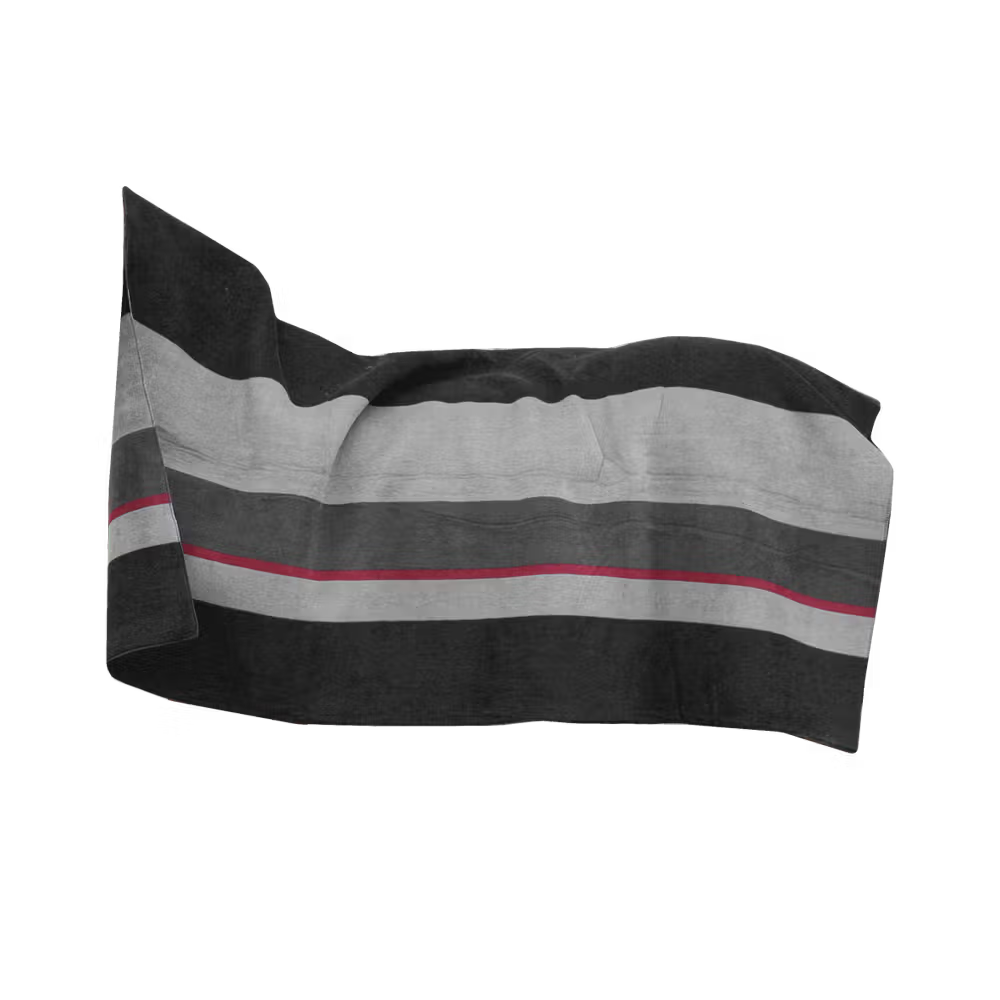 Kentucky Fleece Square Stripes Dækken 210 x 200 cm- Sort/Grå