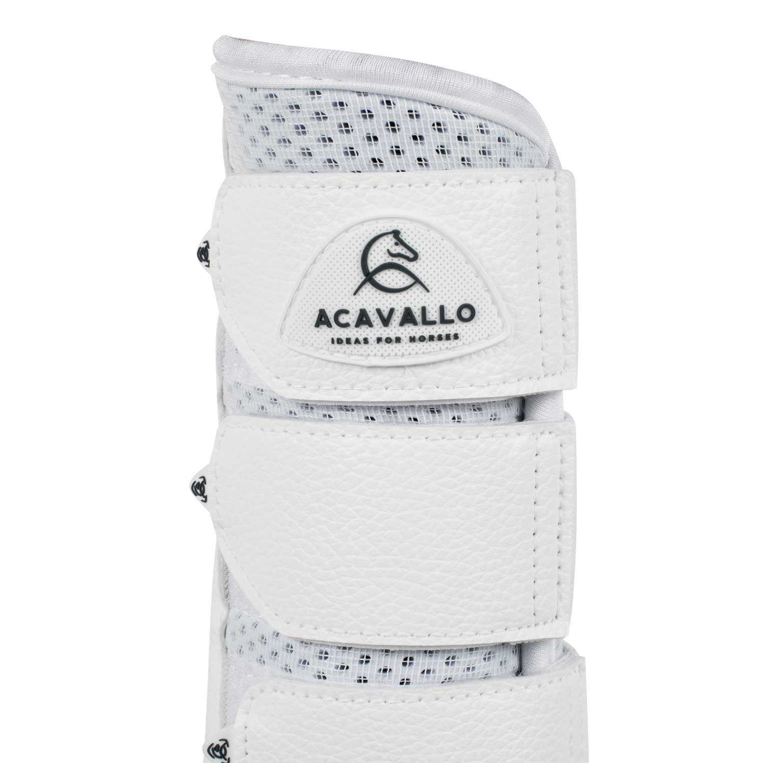 Acavallo Perforeret Neopren Gamache Bagben - Hvid
