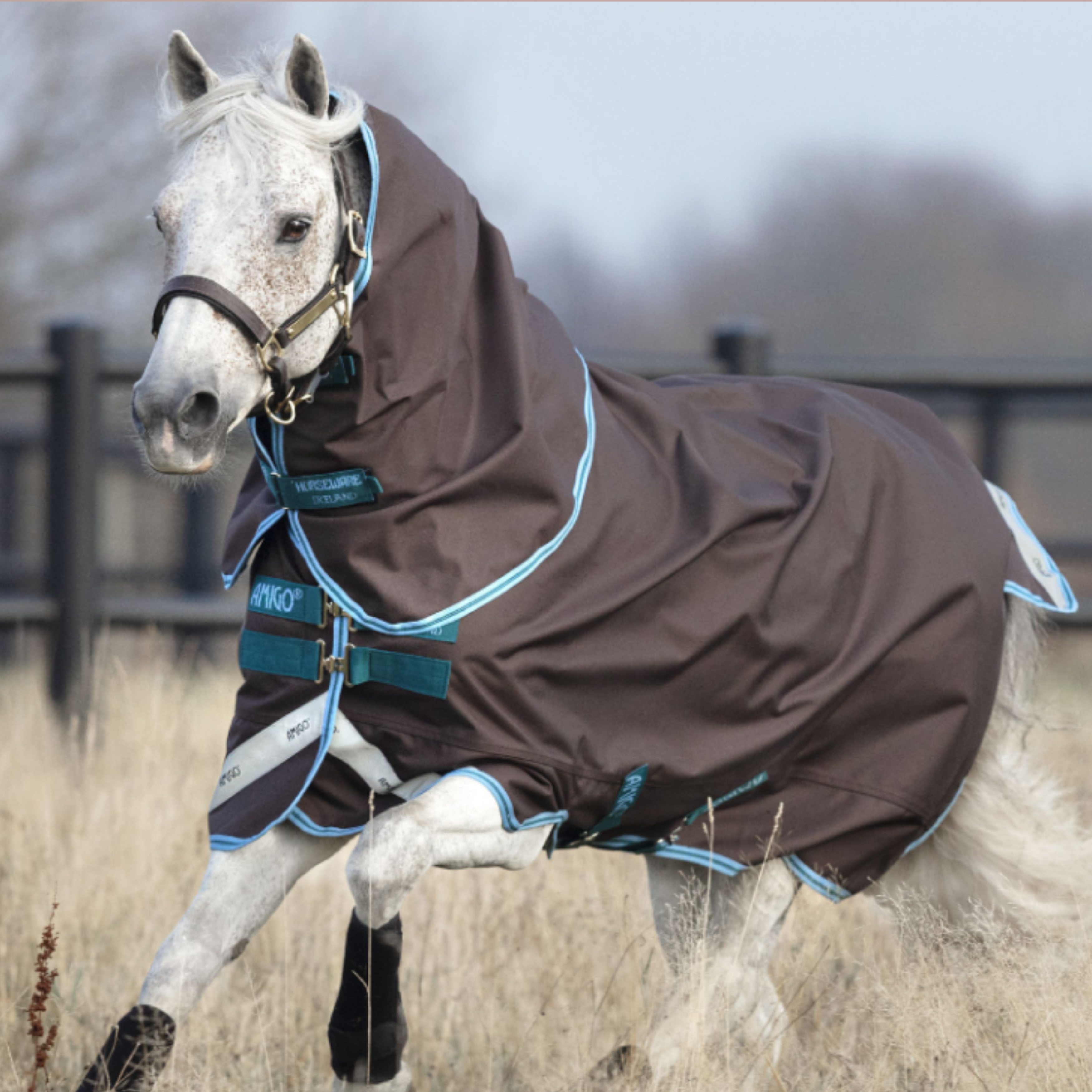 Amigo Bravo Pony Plus Lite Regndækken M.Hals - Excalibur