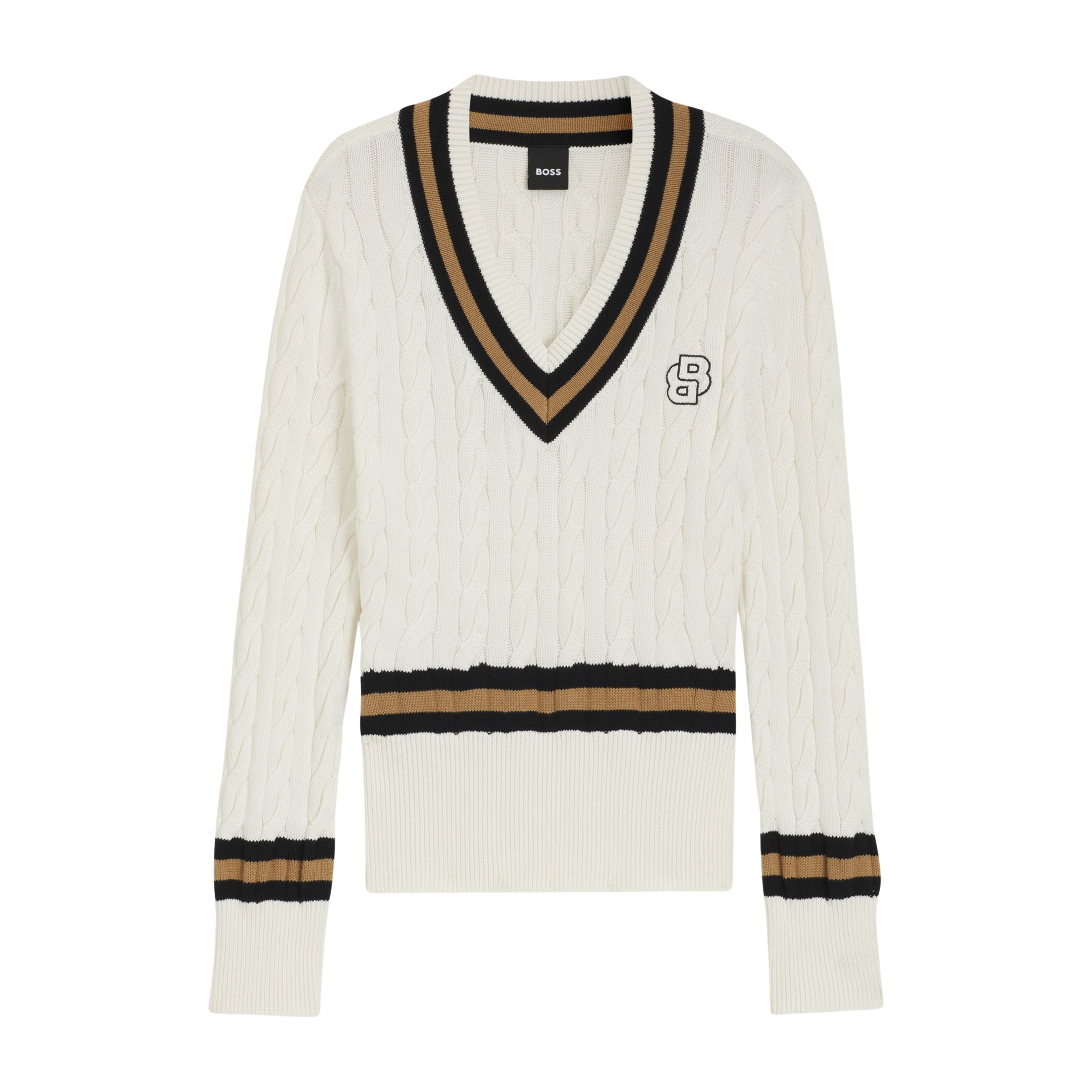 BOSS Paula Strik Bluse M. V-Hals