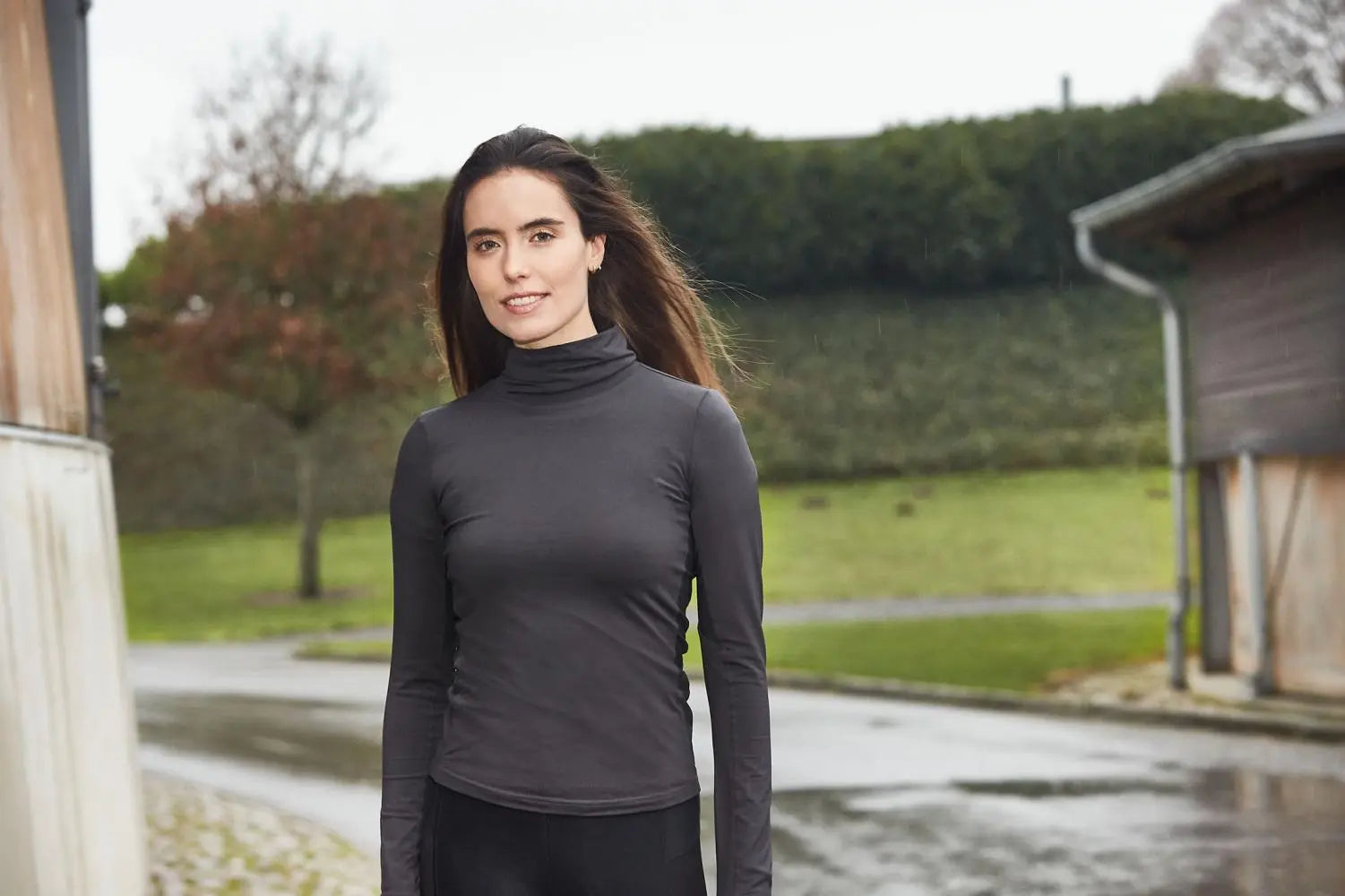 Catago Peggy Langærmet Bluse - Asphalt