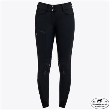 Cavalleria Toscana Academy Jersey Ridebukser m. Fuldgrip - Sort