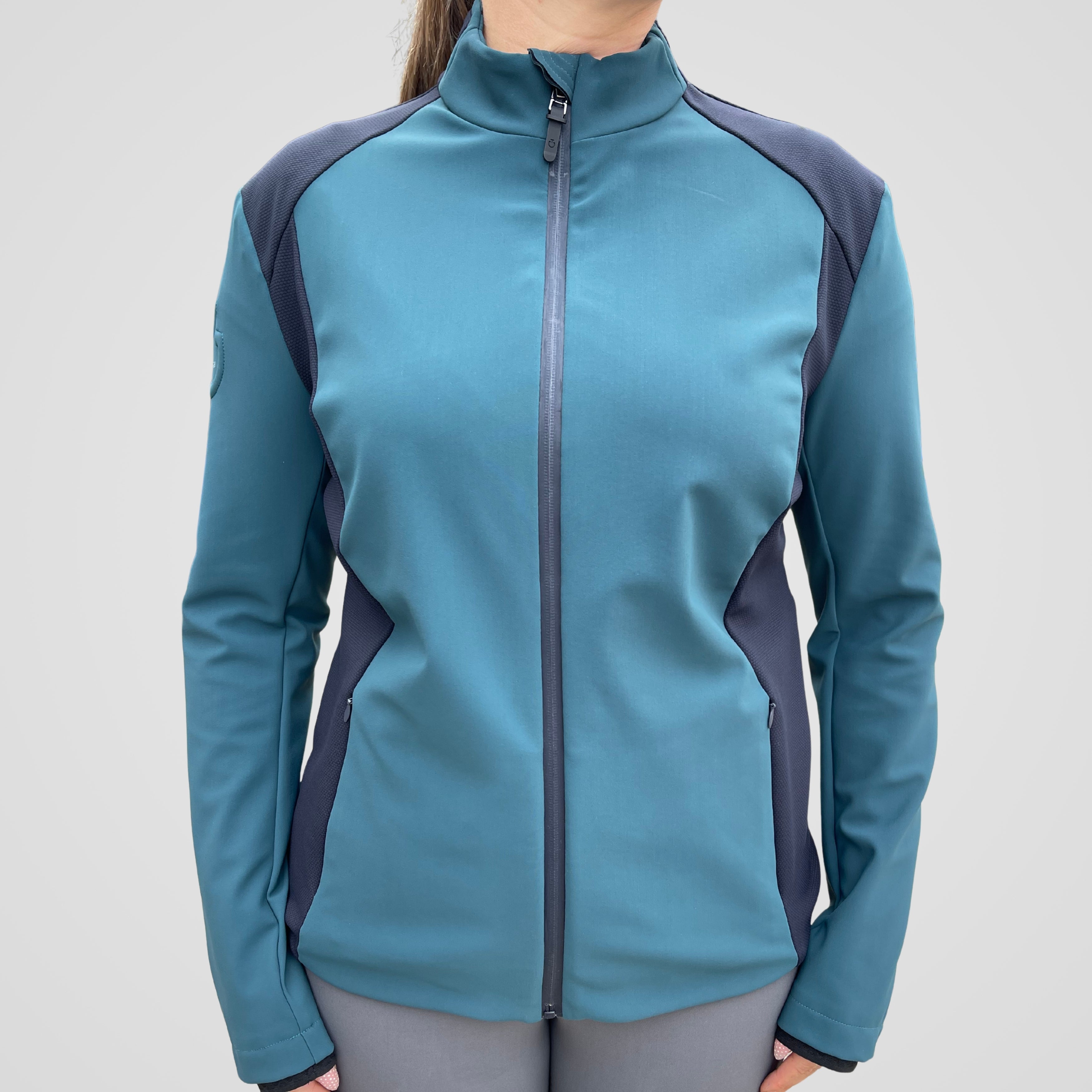 Cavalleria Toscana Bonded Fleece Jakke - Teal / Navy
