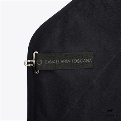 Cavalleria Toscana Dobbelt Fleecetæppe - Black/Toffee Brown